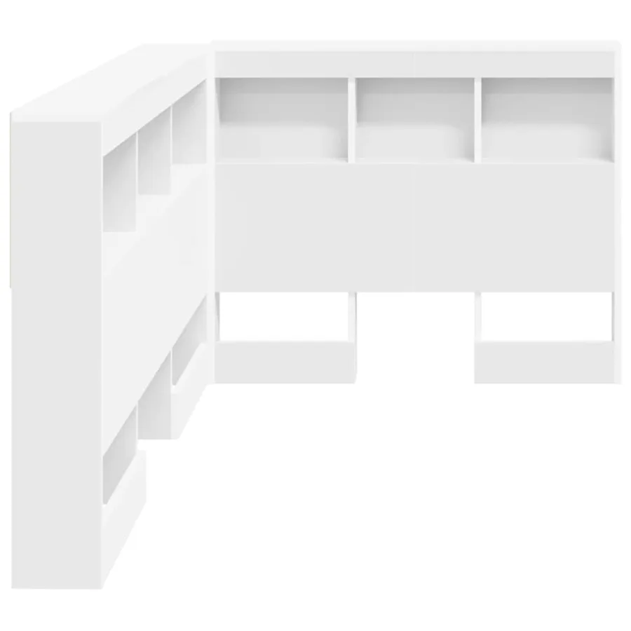 Tête de lit de rangement Blanc 75 cm Bois d'ingénierie - 7