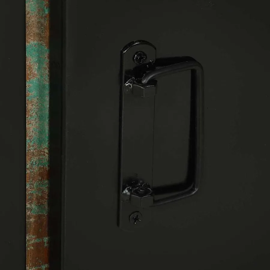 Armoire de salle de bain avec porte Marron Bois Recyclé Solide - 11