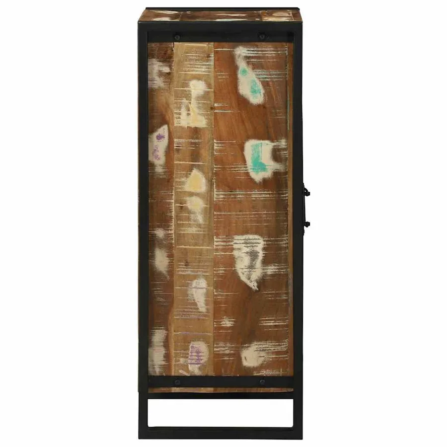 Armoire de salle de bain avec porte Marron Bois Recyclé Solide - 7