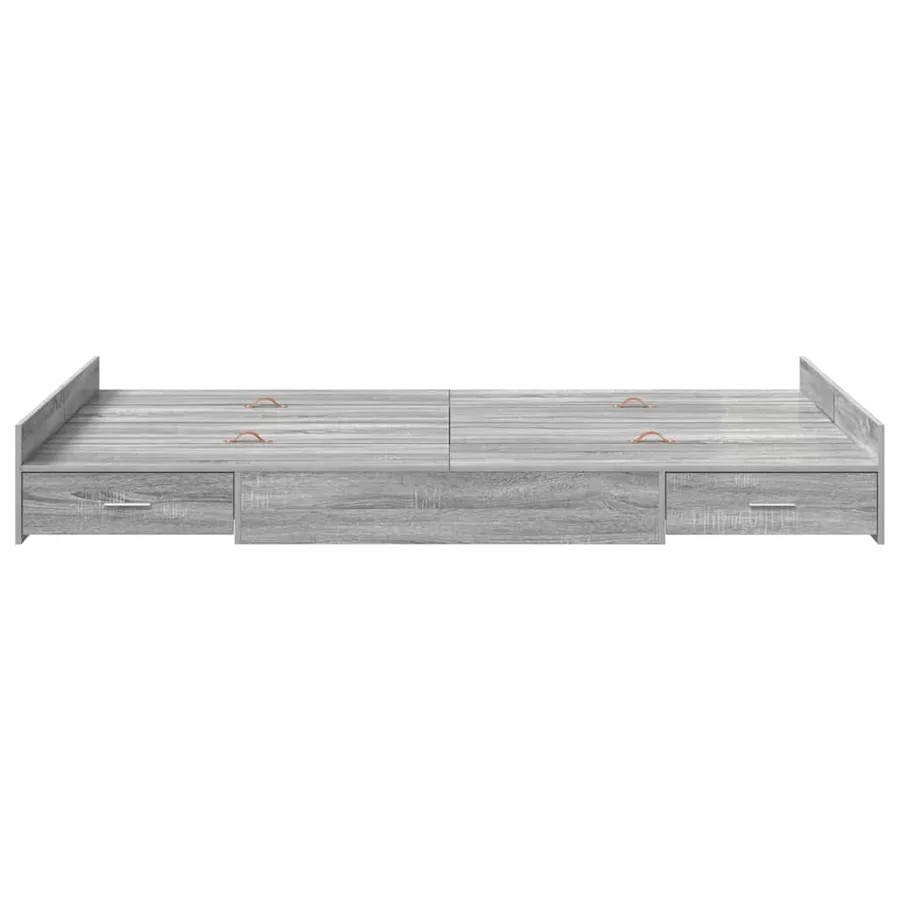 Cadre de lit avec rangement Gris Sonoma 120 x 190 cm - 5