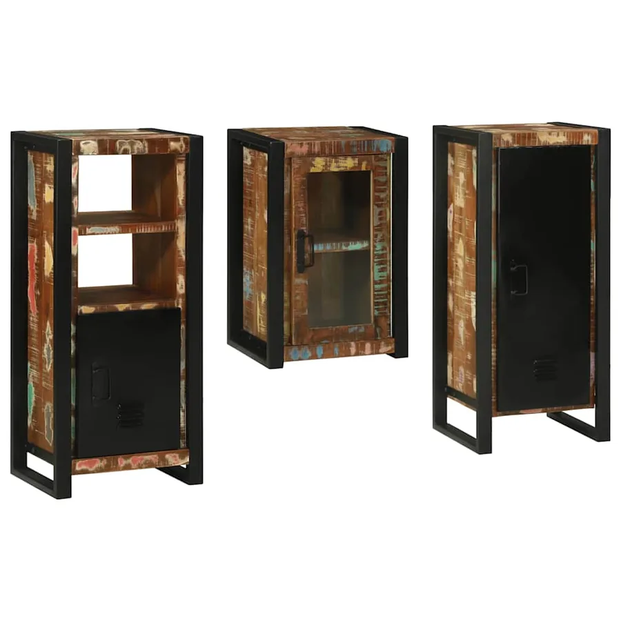Ensemble de mobilier de salle de bain 3 pcs Bois massif recyclé