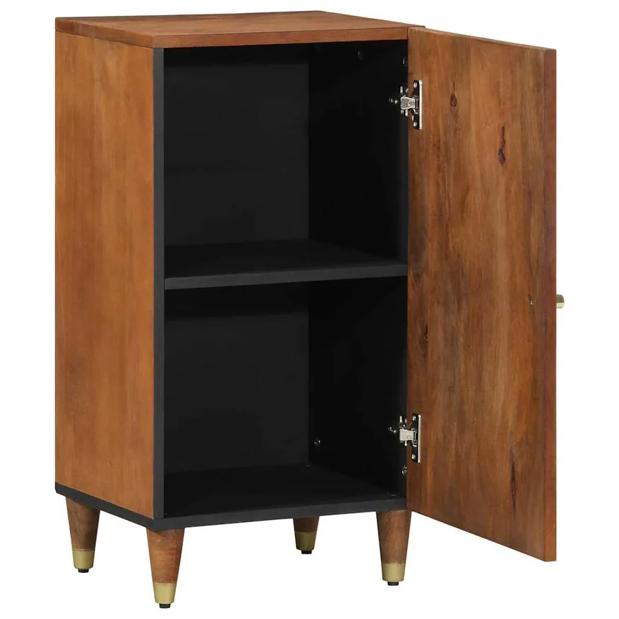 Buffet avec porte Marron 40 x 33 x 75 cm Bois de mangue massif - 2