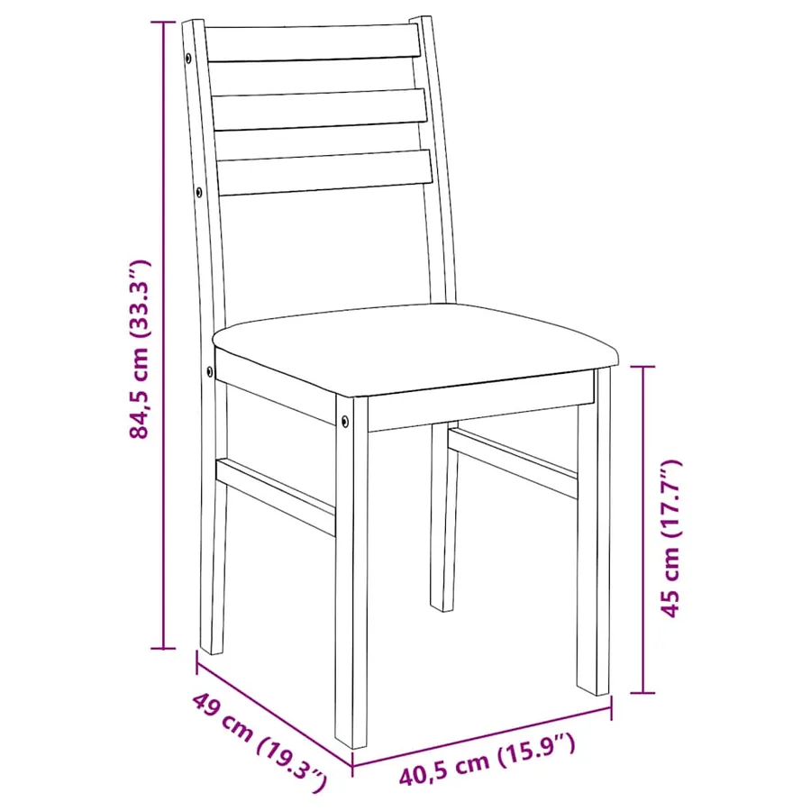 Chaises à manger coussins 2 pcs marron bois massif caoutchouc - 11
