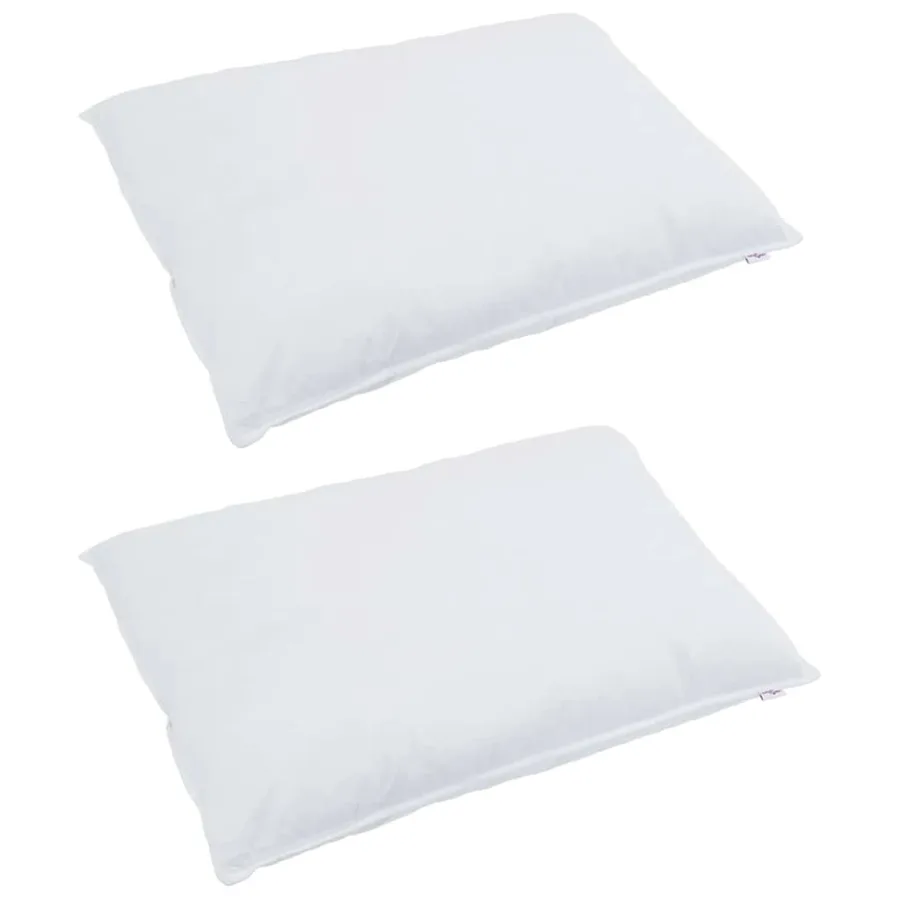 Oreiller avec oreiller 2 pcs Blanc 60 x 80 cm Plume - 3