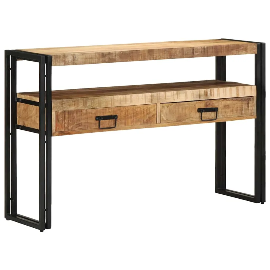 Table console Marron 120 x 33 x 75 cm Bois de mangue massif - 3