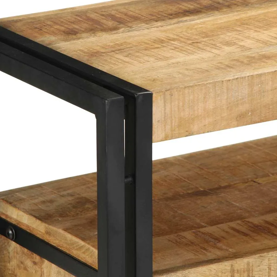 Table console Marron 120 x 33 x 75 cm Bois de mangue massif - 8