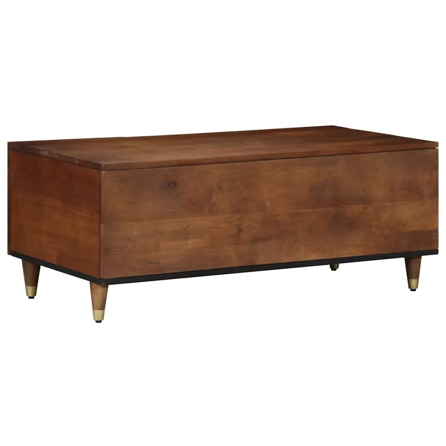 Table basse Marron miel 100 x 54 x 40 cm Bois de mangue massif - 5
