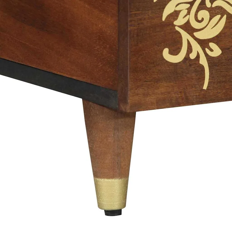 Table basse Marron miel 100 x 54 x 40 cm Bois de mangue massif - 8