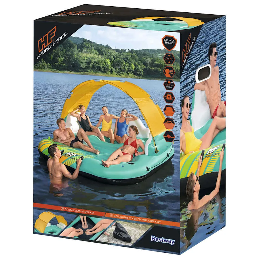 Bestway Île de piscine gonflable 5 personnes Sunny Lounge 291x265x83cm - 4