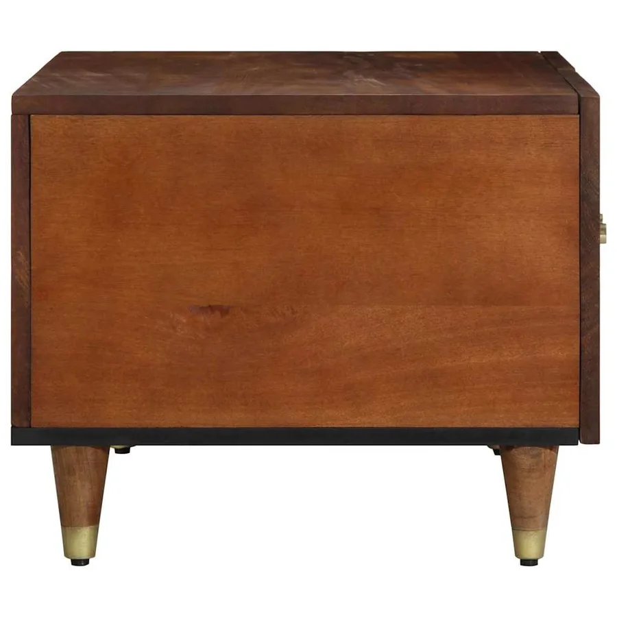 Table basse Marron miel 80 x 50 x 40 cm Bois de mangue massif - 4