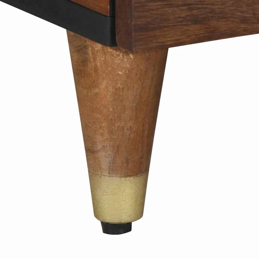 Table basse Marron miel 80 x 50 x 40 cm Bois de mangue massif - 8