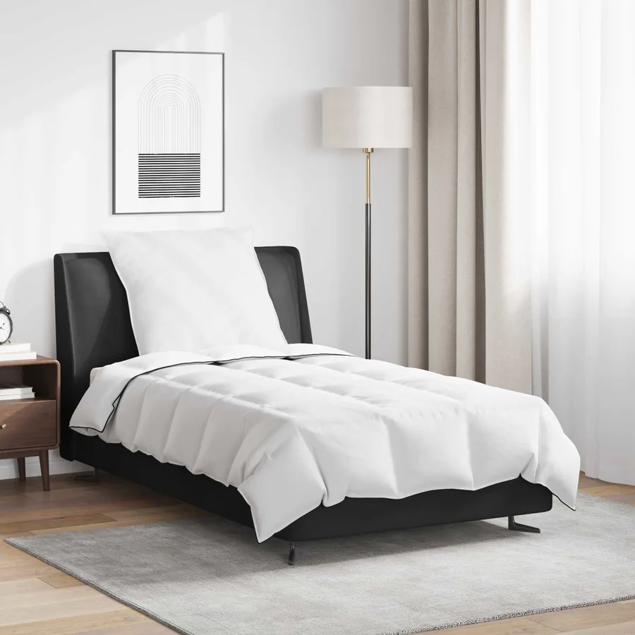 Duvet d'hiver avec oreiller 2 pcs Blanc Plume de canard