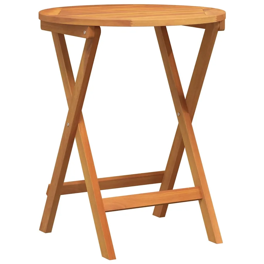 Table de Jardin Naturel 60 x 60 x 72 cm Bois d'Acacia Massif - 2