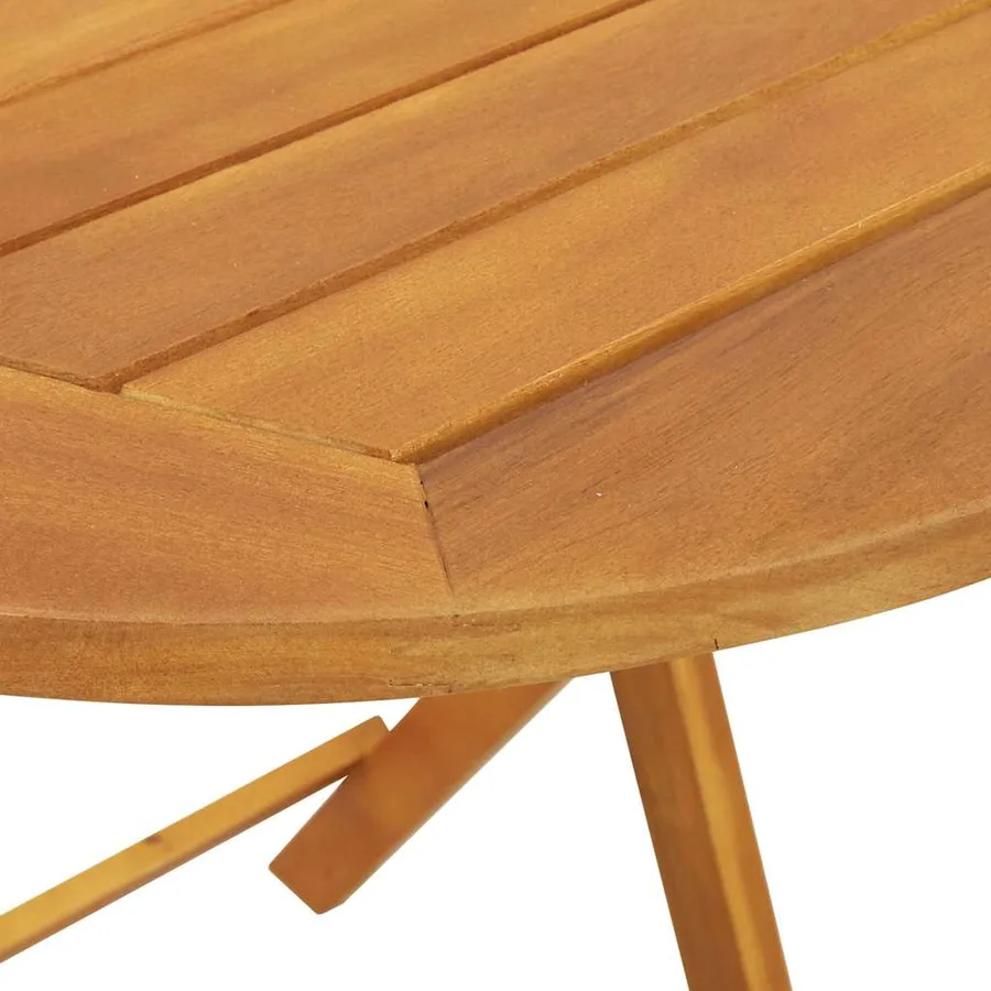 Table de Jardin Naturel 60 x 60 x 72 cm Bois d'Acacia Massif - 9