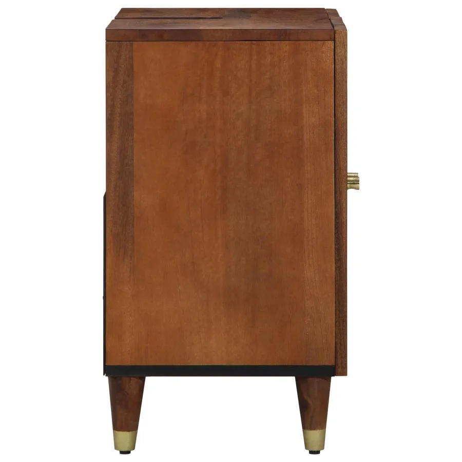Armoire d'évier avec stockage Marron miel 62 x 33 x 58 cm - 4