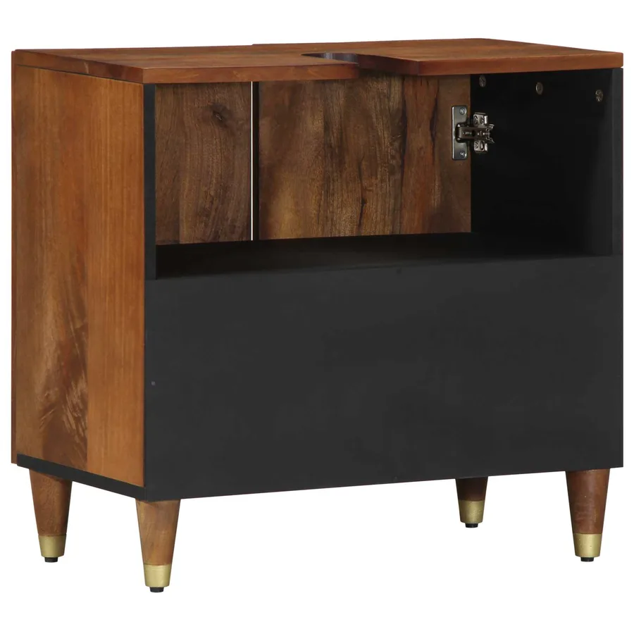 Armoire d'évier avec stockage Marron miel 62 x 33 x 58 cm - 5
