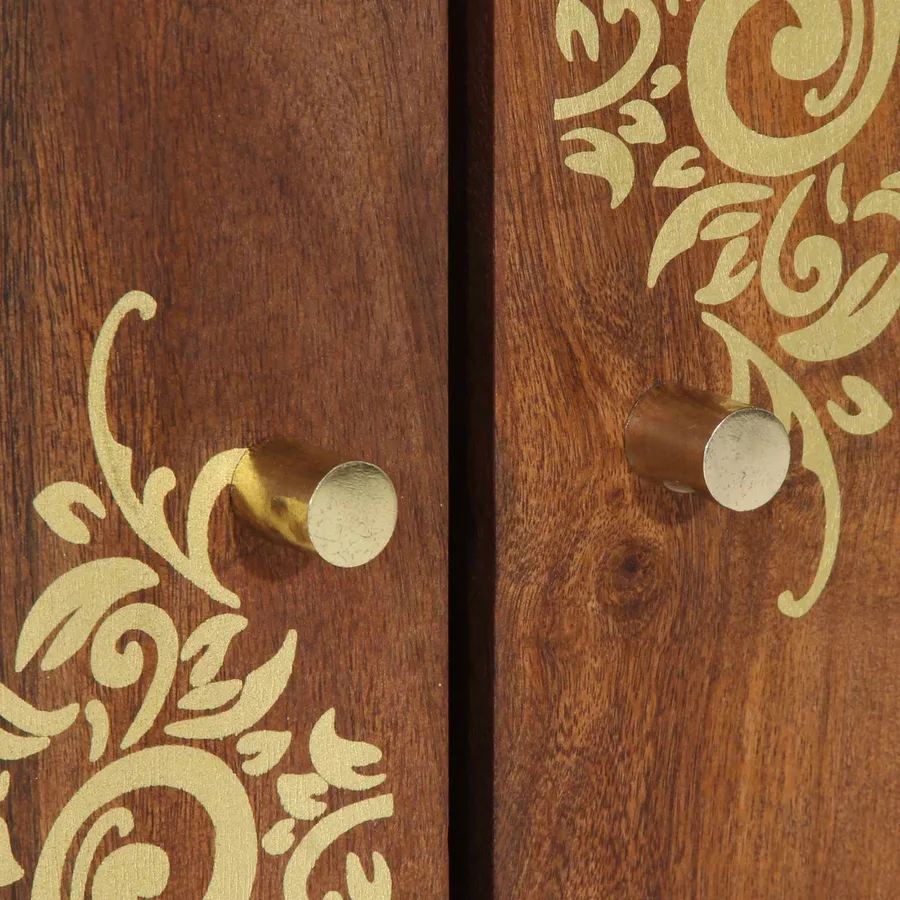 Armoire d'évier avec stockage Marron miel 62 x 33 x 58 cm - 8