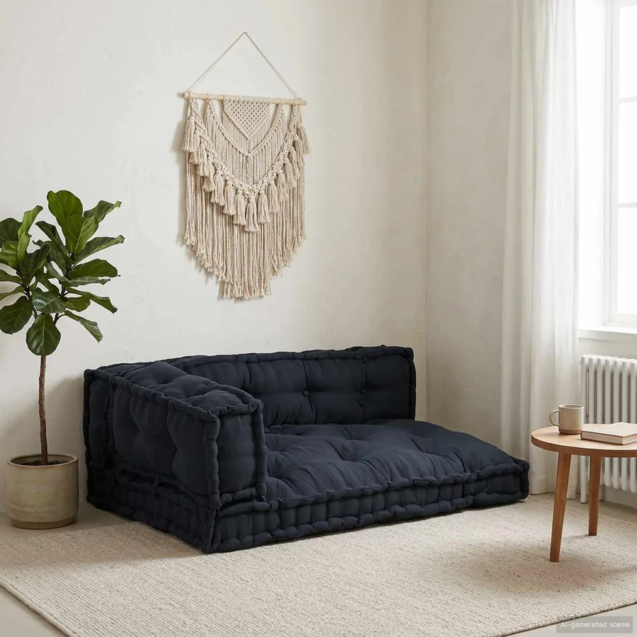 Coussin de canapé sur palette 3 pcs Anthracite 120 x 80 x 38 cm