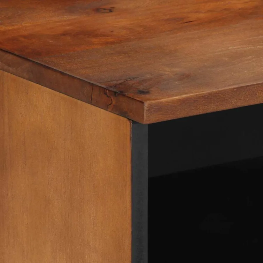 Cabinet de chevet avec tiroir 2 pcs Marron miel 40 x 33 x 46 cm - 7
