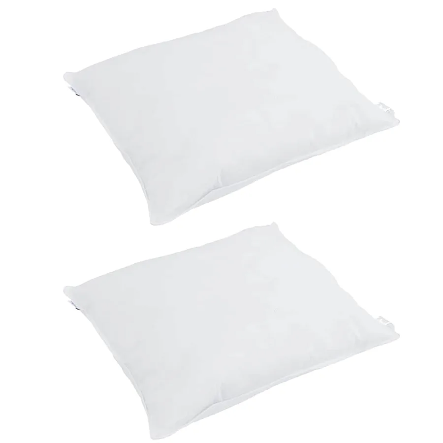 Oreiller avec oreiller 2 pcs Blanc 50 x 50 cm Plume - 3