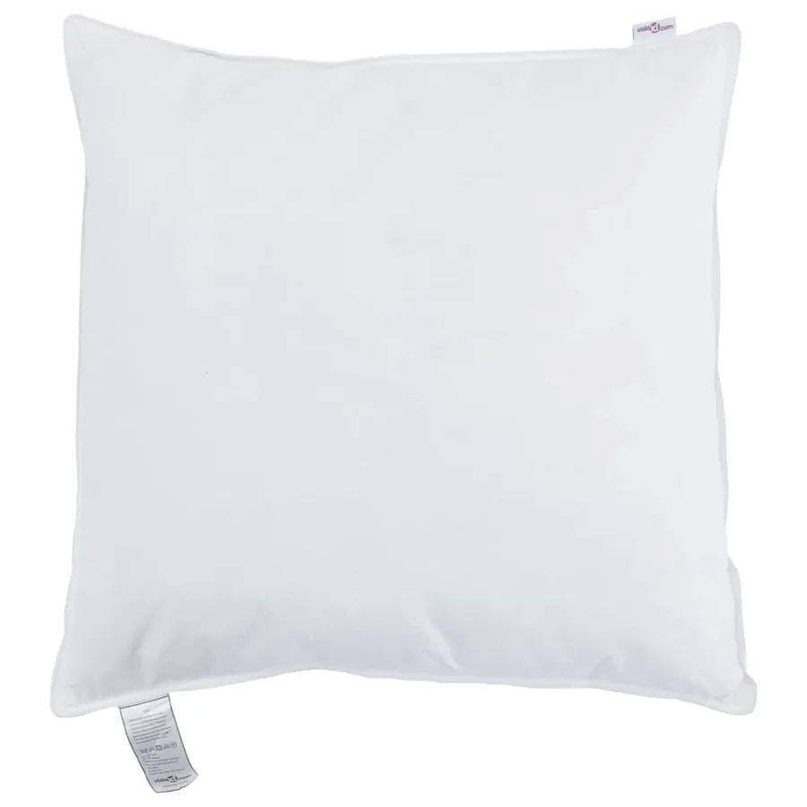 Oreiller avec oreiller 2 pcs Blanc 50 x 50 cm Plume - 6