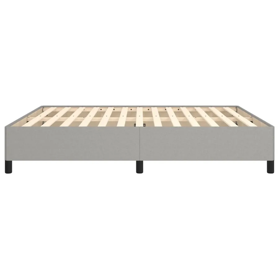 Cadre de lit sans matelas gris clair 180x200 cm tissu - 6