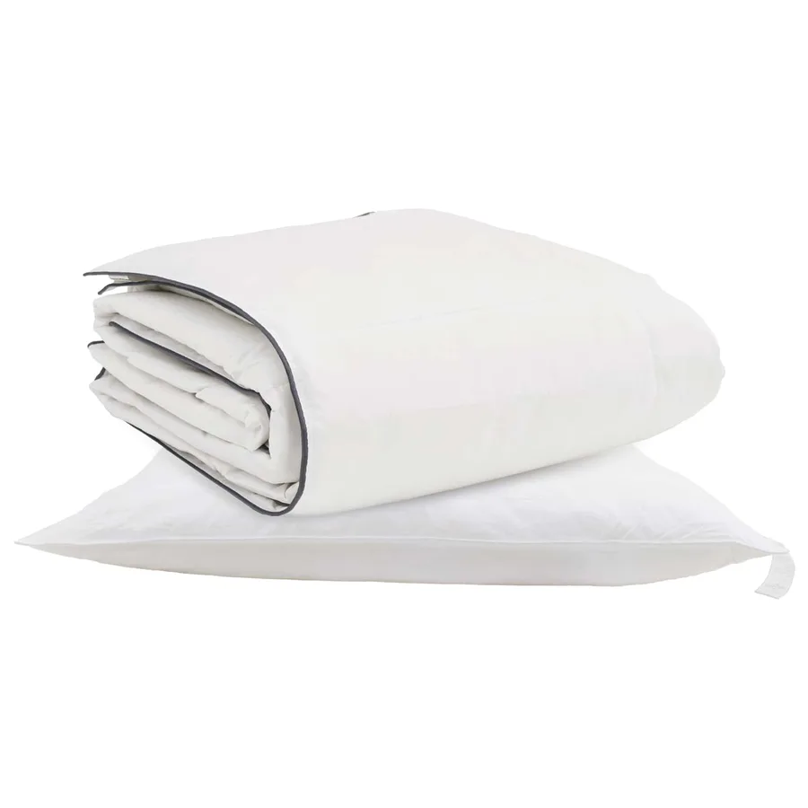 Duvet d'hiver avec oreiller 2 pcs Blanc Plume de canard - 2