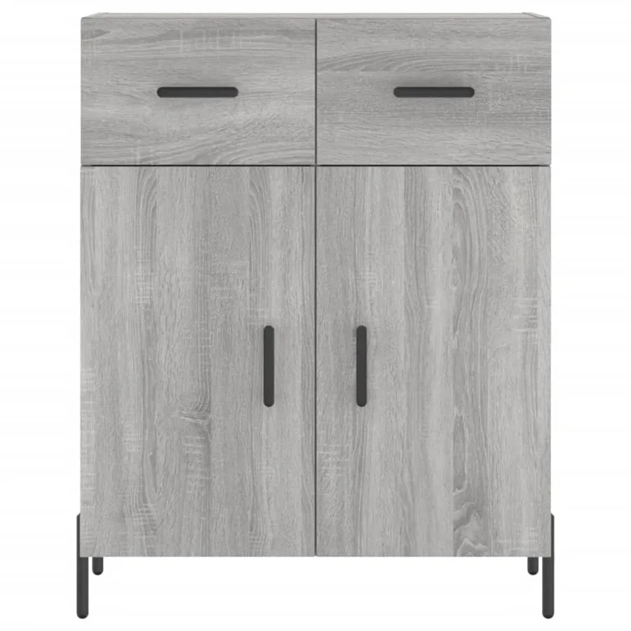Buffet haut Sonoma gris 69,5x34x180 cm Bois d'ingénierie - 8