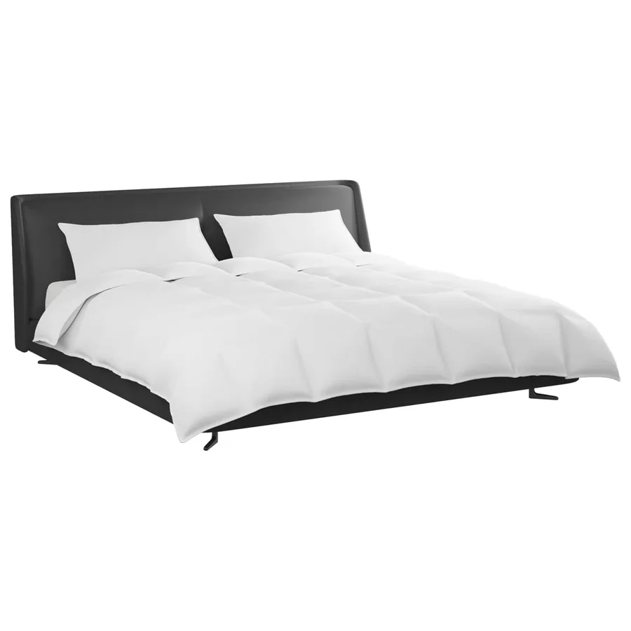 Ensemble de Duvet avec oreiller 3 pcs Blanc Plume de canard - 3