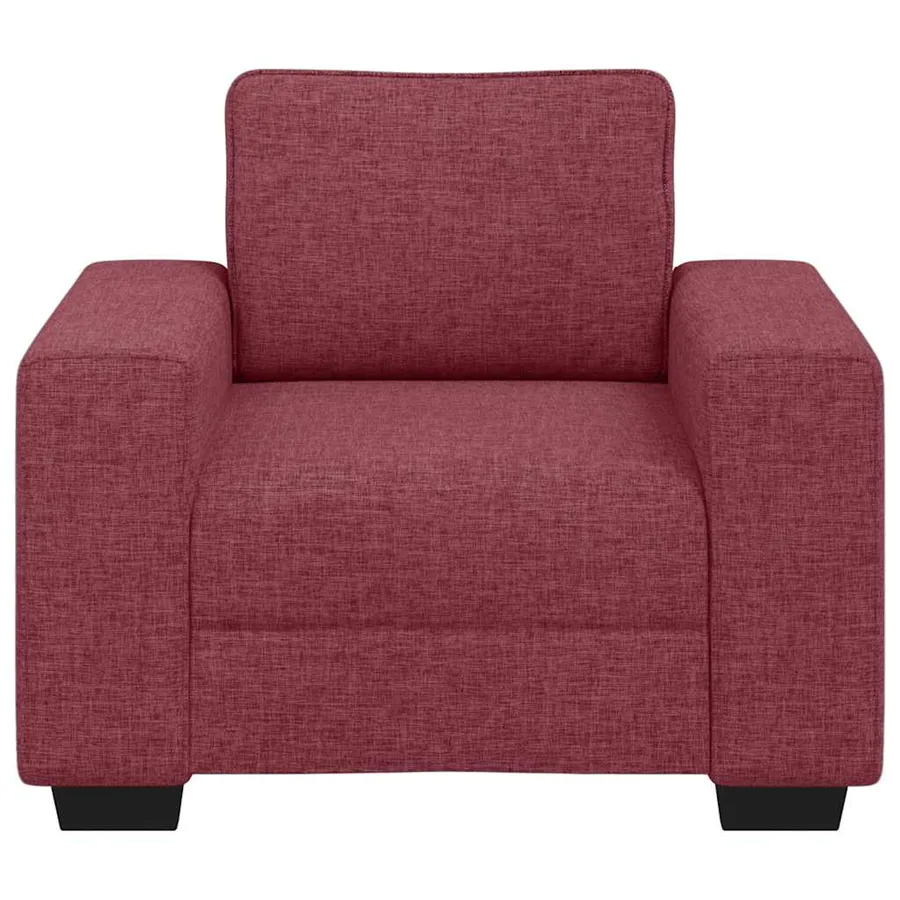 Canapé/Fauteuil rouge vin 100x77x82 cm tissu - 4