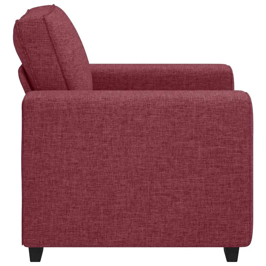 Canapé/Fauteuil rouge vin 100x77x82 cm tissu - 5