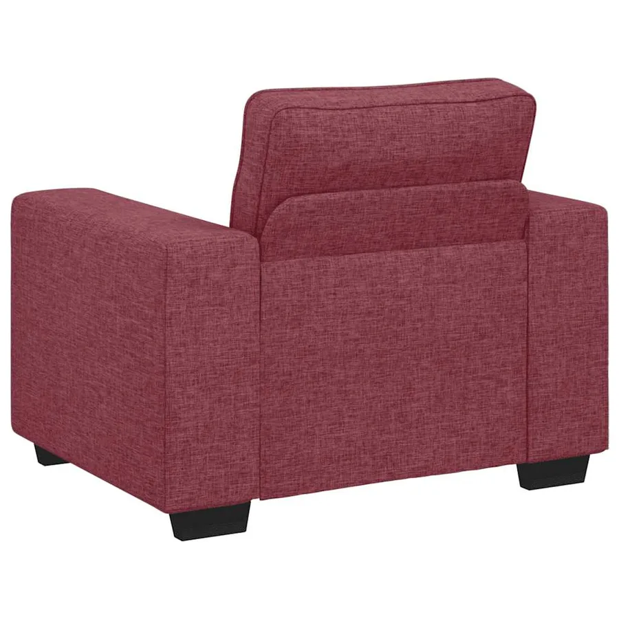 Canapé/Fauteuil rouge vin 100x77x82 cm tissu - 6