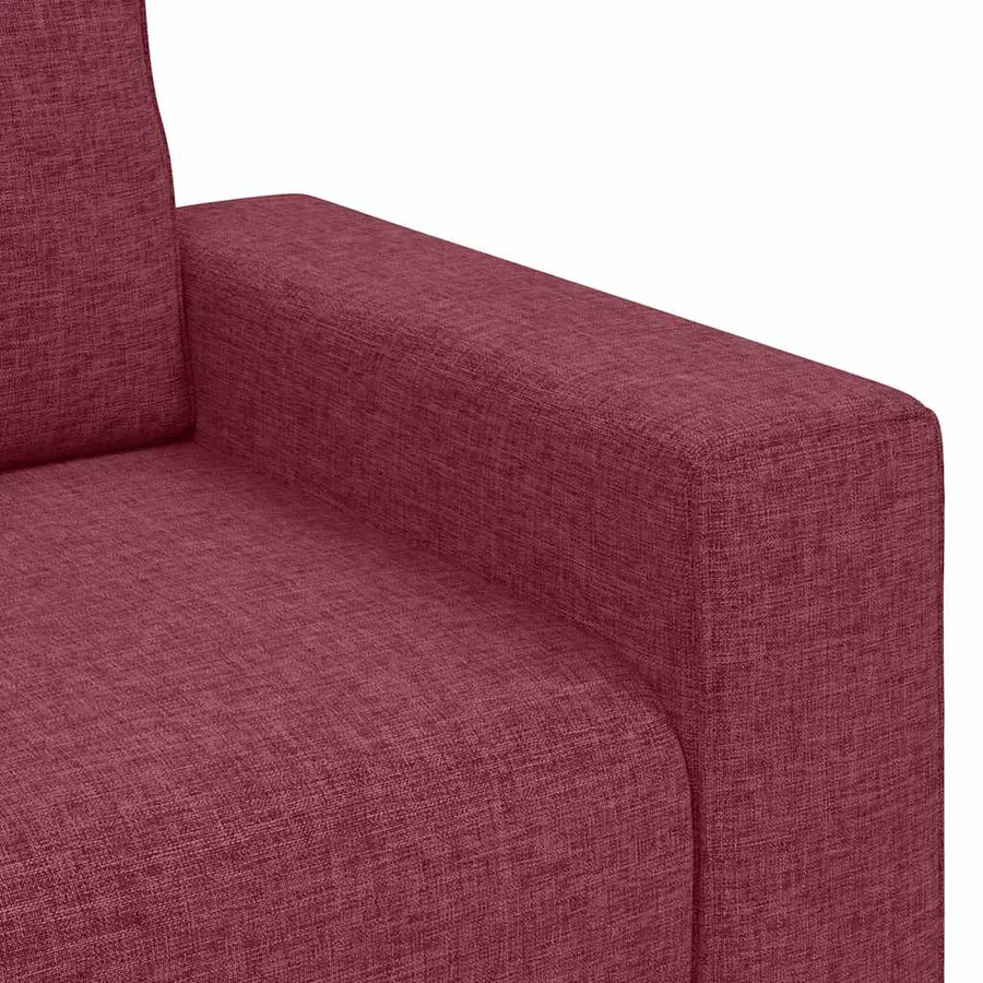 Canapé/Fauteuil rouge vin 100x77x82 cm tissu - 7