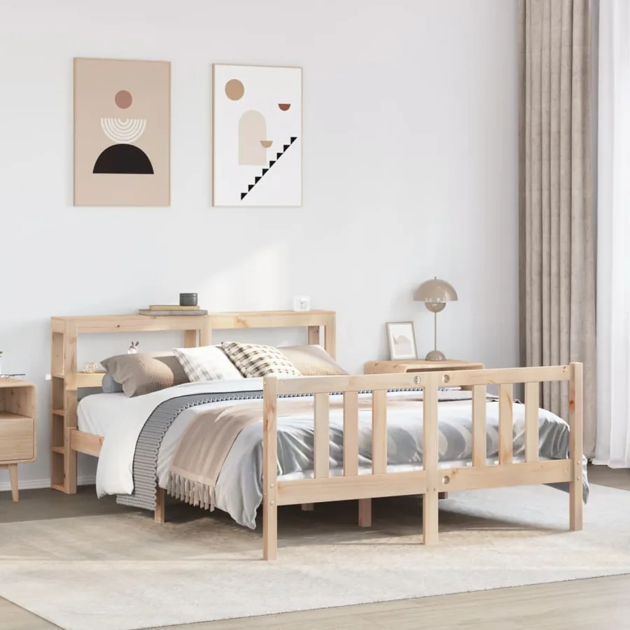 Cadre de lit avec tête de lit sans matelas 120x200 cm