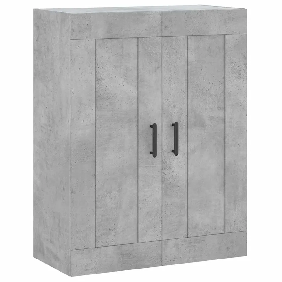 Buffet haut Gris béton 69,5x34x180 cm Bois d'ingénierie - 5