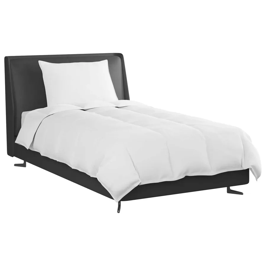 Duvet d'hiver avec oreiller 2 pcs Blanc Plume de canard - 3