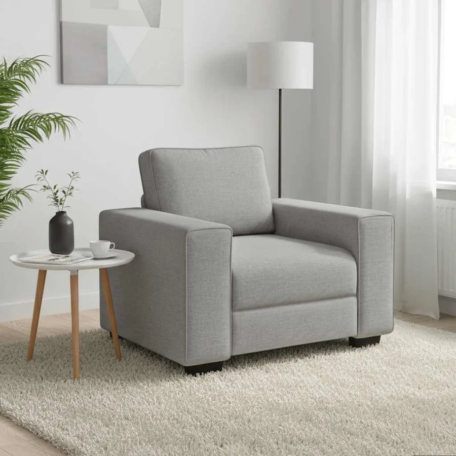 Canapé/Fauteuil Gris Nuage 100x77x82 cm tissu