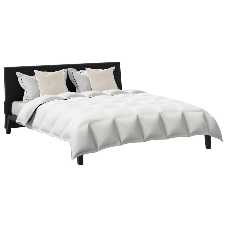 Ensemble de Duvet avec oreiller 3 pcs Blanc Plume de canard - 3