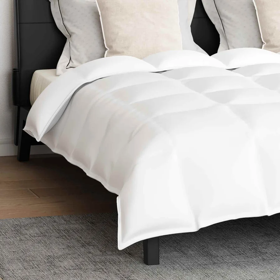 Ensemble de Duvet avec oreiller 3 pcs Blanc Plume de canard - 4