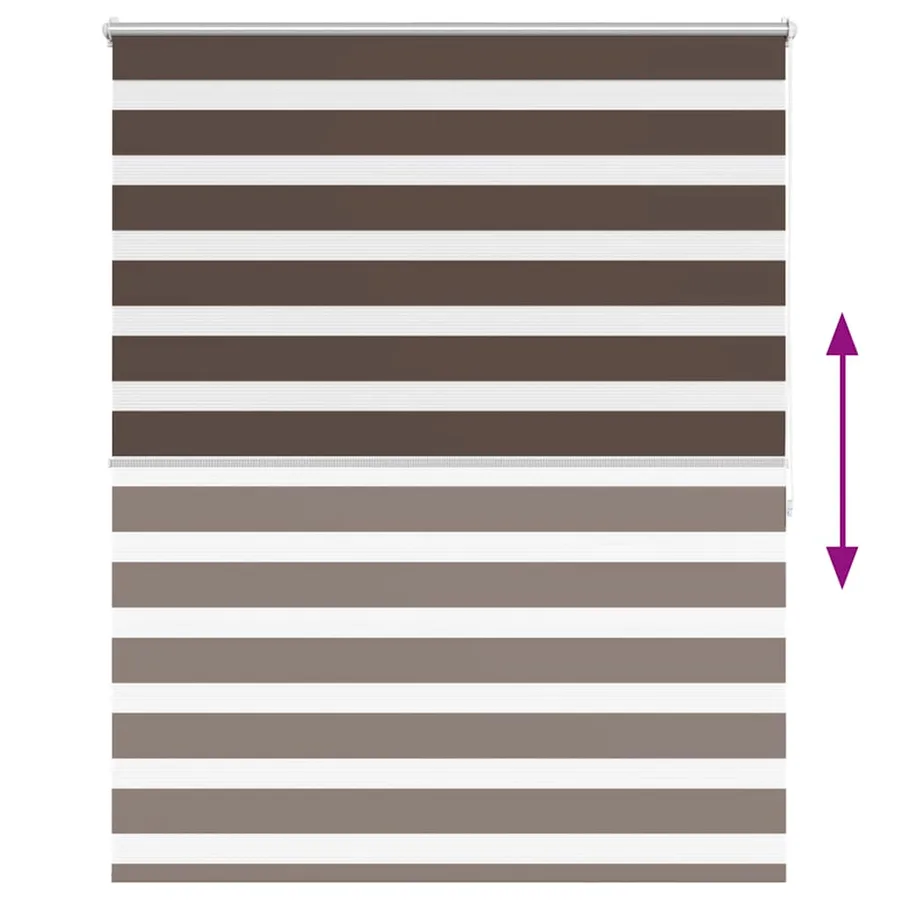 Store vénitien Zebra 120,9 x 175 cm, largeur du tissu 116,7 cm, couleur café - 5