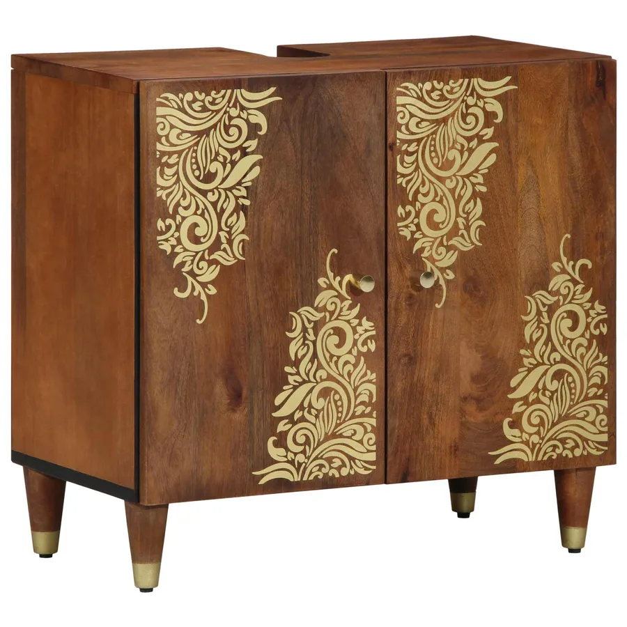 Ensemble de Meubles de Salle de Bain 2 pcs Marron miel - 3