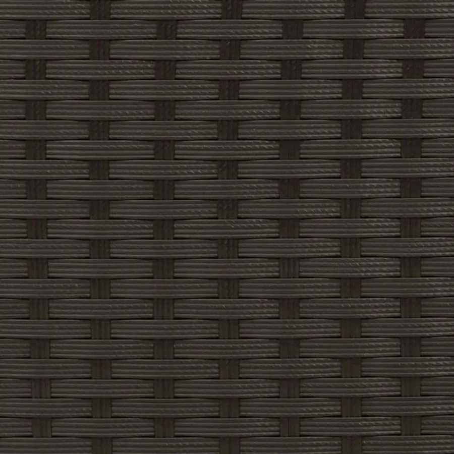 Chaise longue avec auvent et coussins noir résine tressée - 11