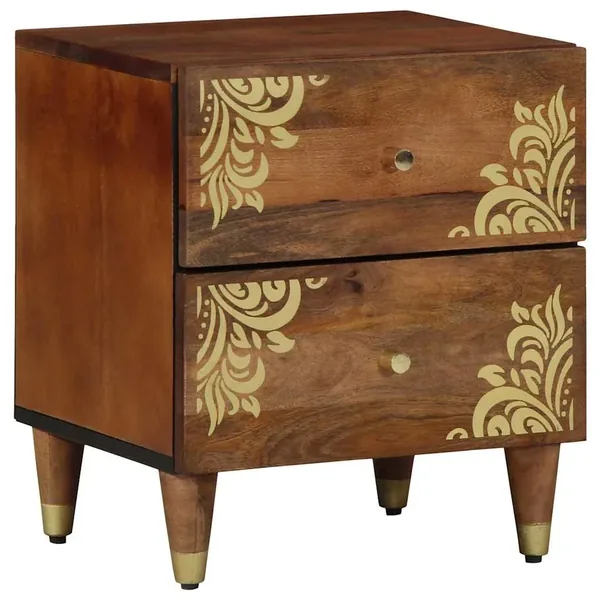 Cabinet de chevet avec tiroir Marron miel 40 x 33 x 46 cm