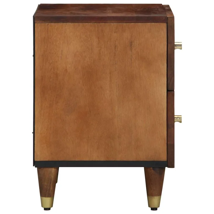 Cabinet de chevet avec tiroir Marron miel 40 x 33 x 46 cm - 4