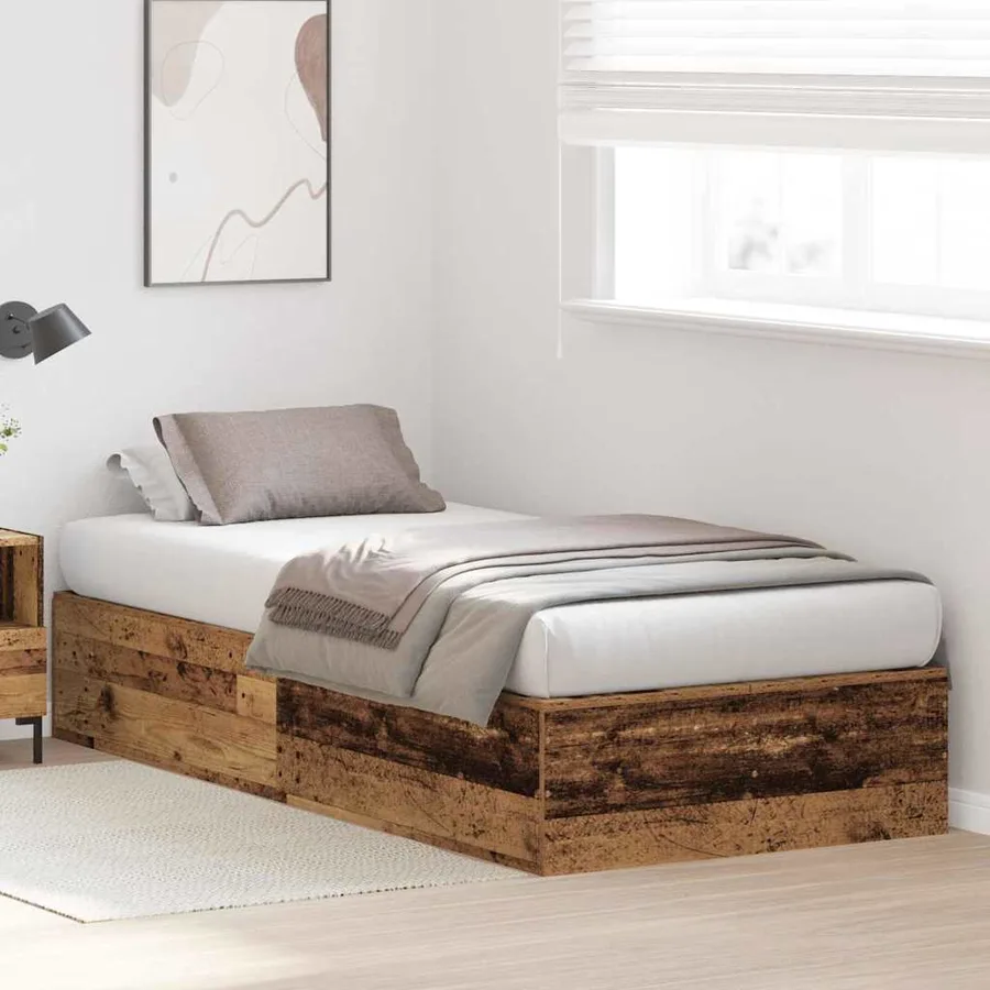 Cadre de lit avec rangement Bois Ancien 80 x 200 cm - 4