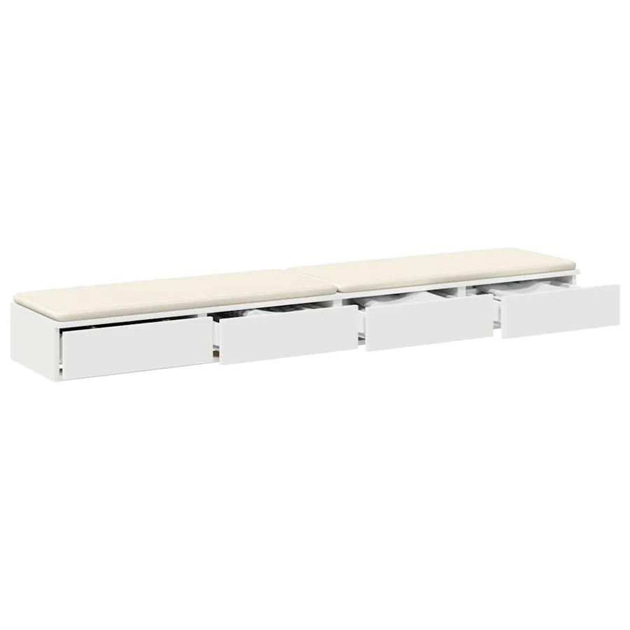Tiroirs de lit Blanc 200 x 36,5 x 16,5 cm Bois d'ingénierie - 3