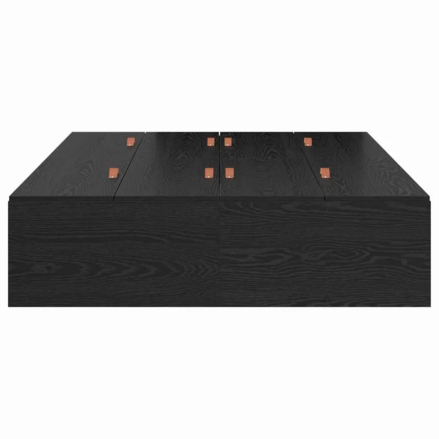Cadre de lit avec rangement Chêne noir 120 x 190 cm - 6