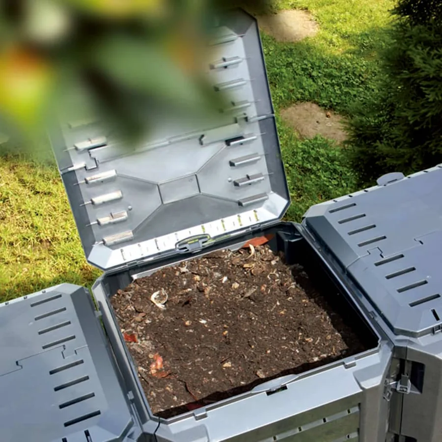 Composteur de jardin Noir 1600 L - 4