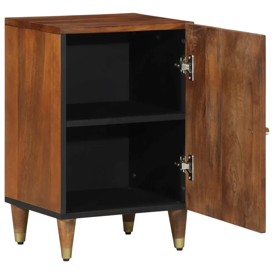 Cabinet de salle de bain avec porte Marron miel 38 x 33 x 58 cm - 3