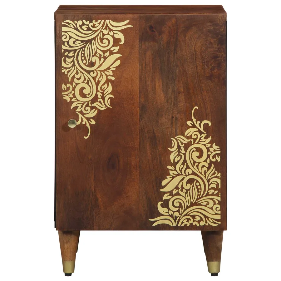 Cabinet de salle de bain avec porte Marron miel 38 x 33 x 58 cm - 4
